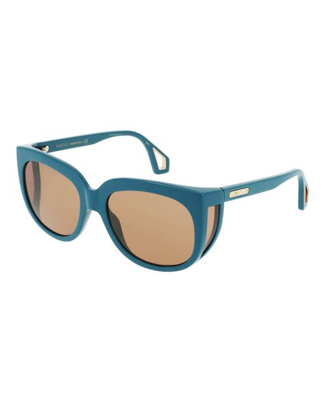 gucci teal sunglasses